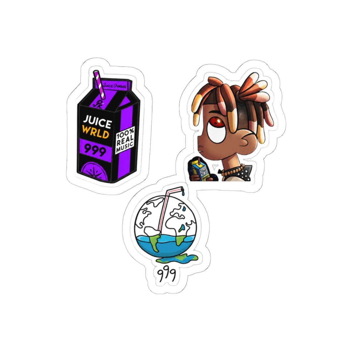 Juice WRLD 999 Sticker Pack | Bold Rap Icon Vinyl Decals