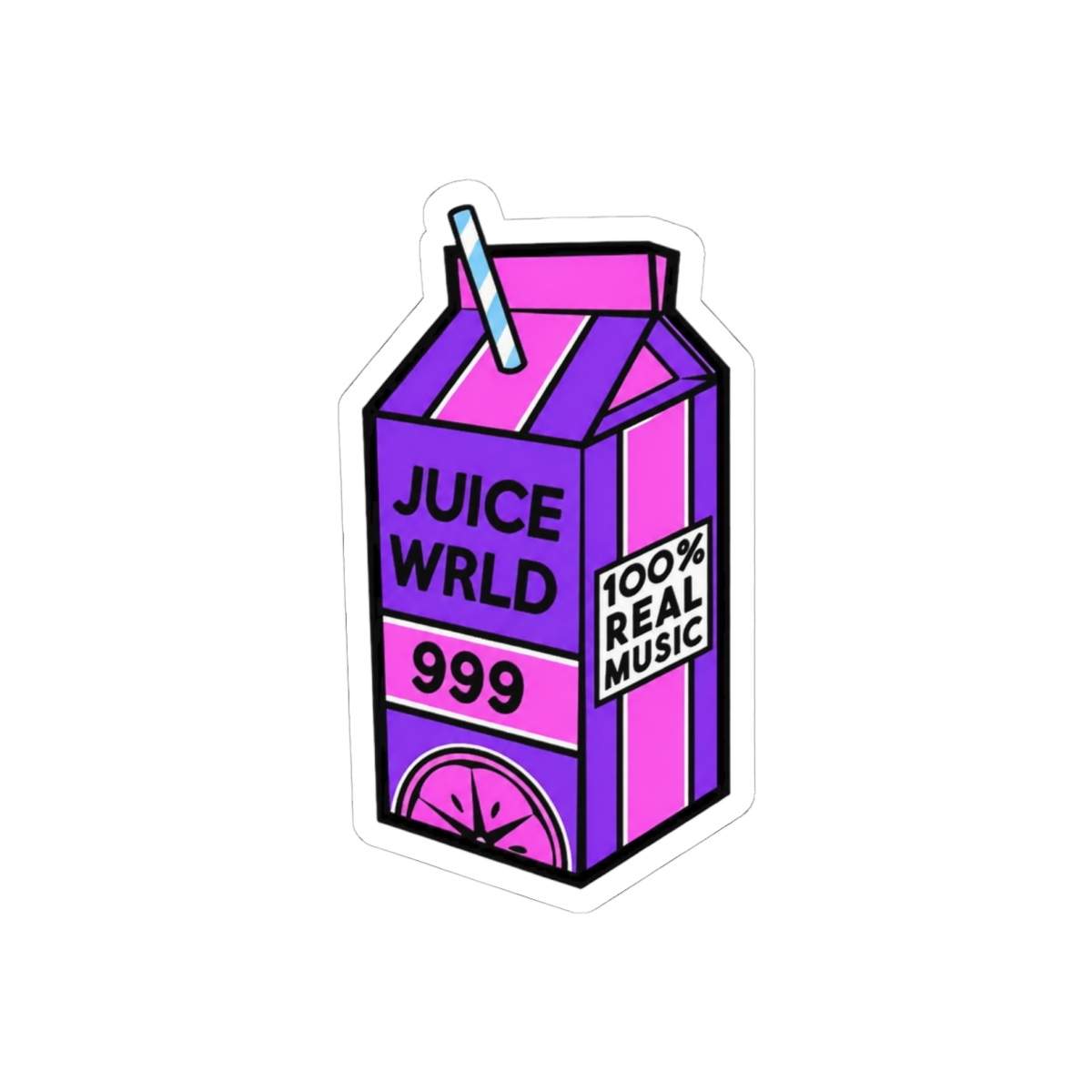 Juice WRLD 999 100% Real Music Bold Sticker | Vinyl Decal Fan Gear